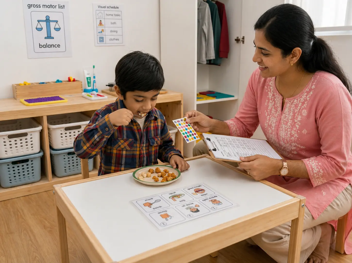 ABA and daily living skills session
