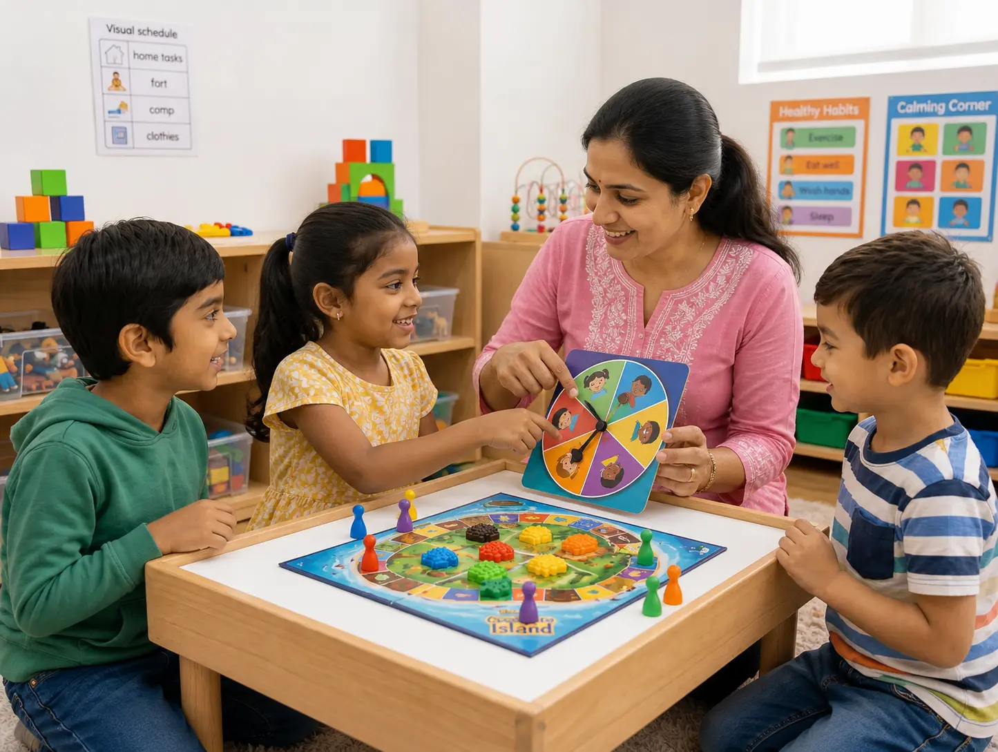 Group skill development session with children